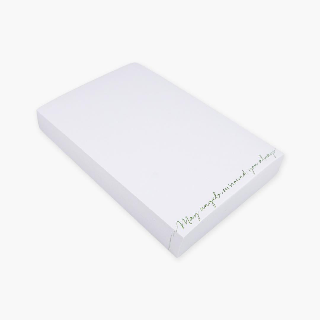 May Angels Surround You Always Notepad - GREEN