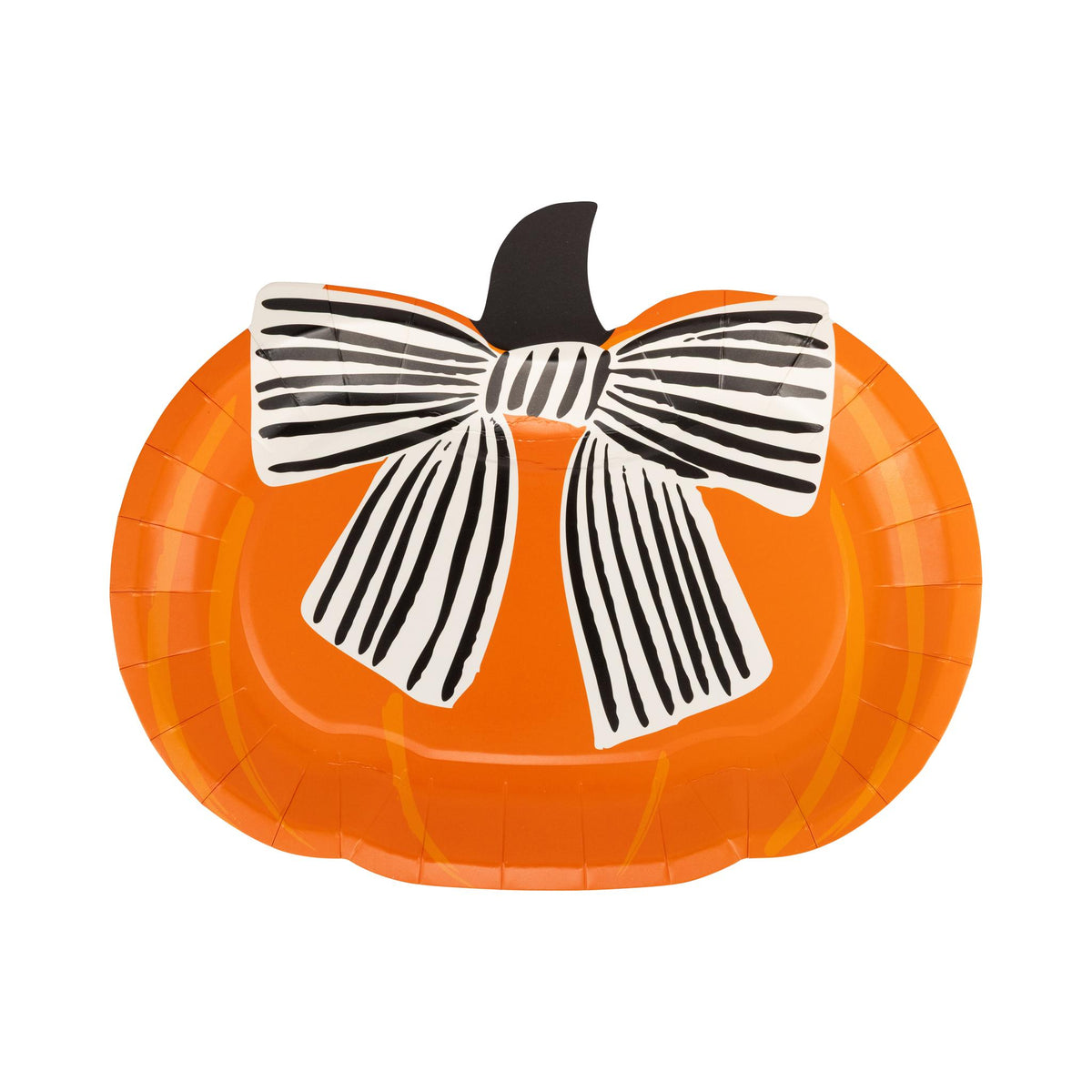 Bow Pumpkin Paper Plates