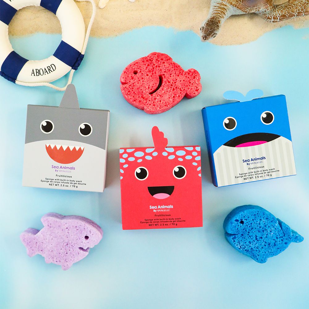 Sea Animals Spongellé- 3 shapes available - The Preppy Bunny