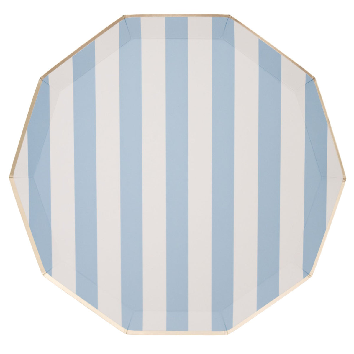 Sky Blue Signature Stripe Large Paper Plates - The Preppy Bunny