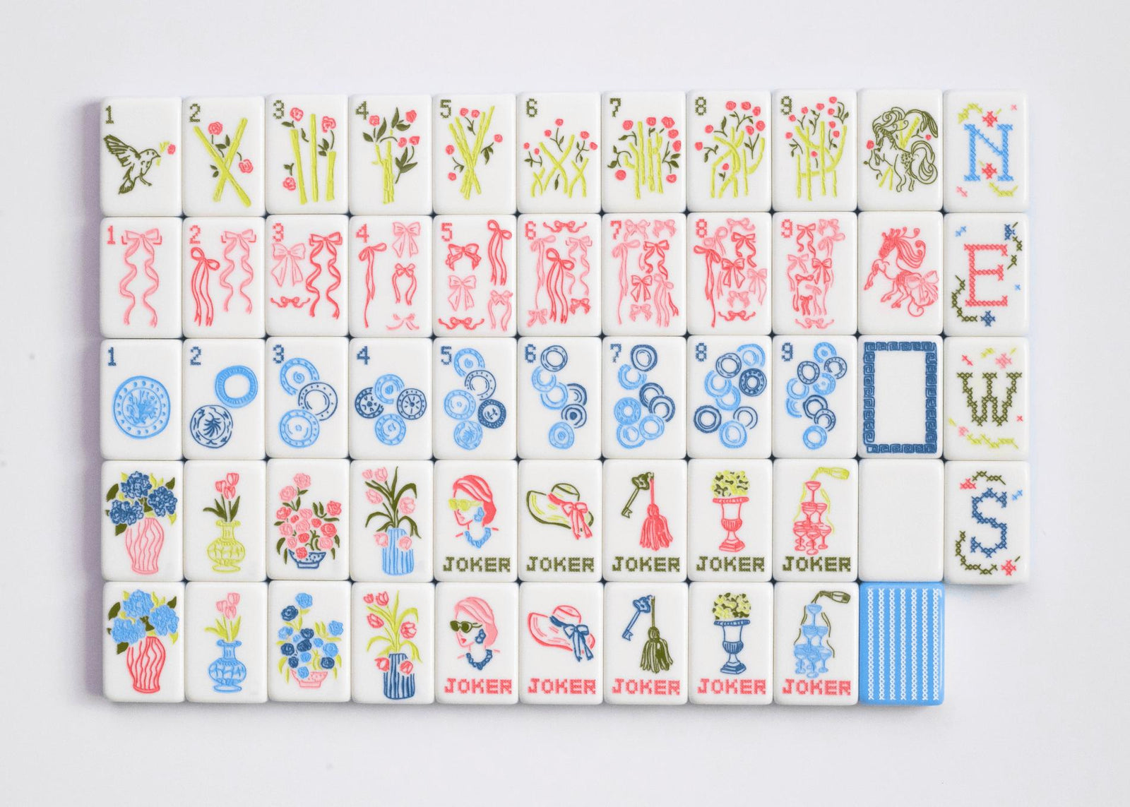 Miss Darling Mahjong Tile Set by Miss Mahjong - The Preppy Bunny