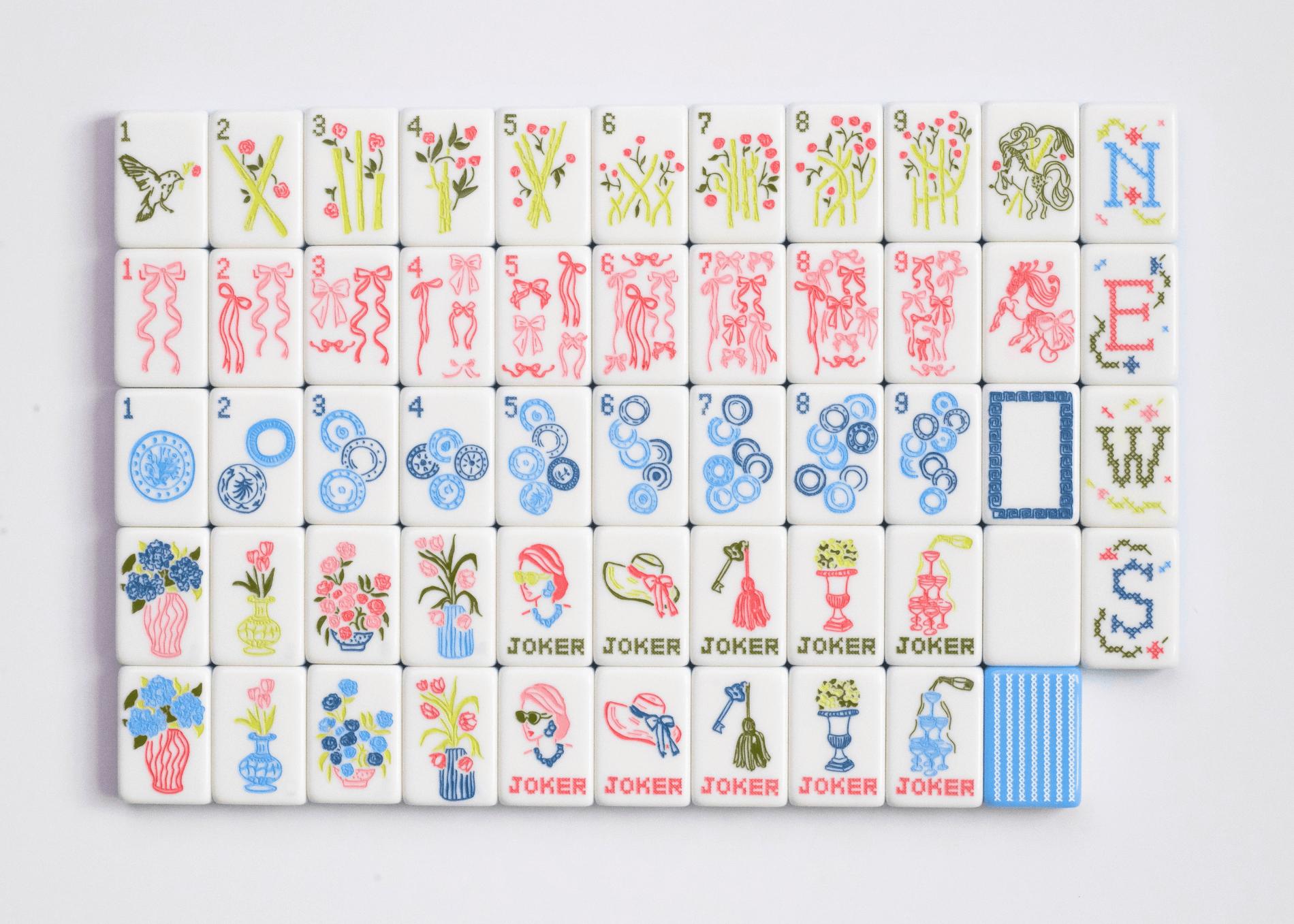 Miss Darling Mahjong Tile Set by Miss Mahjong - The Preppy Bunny