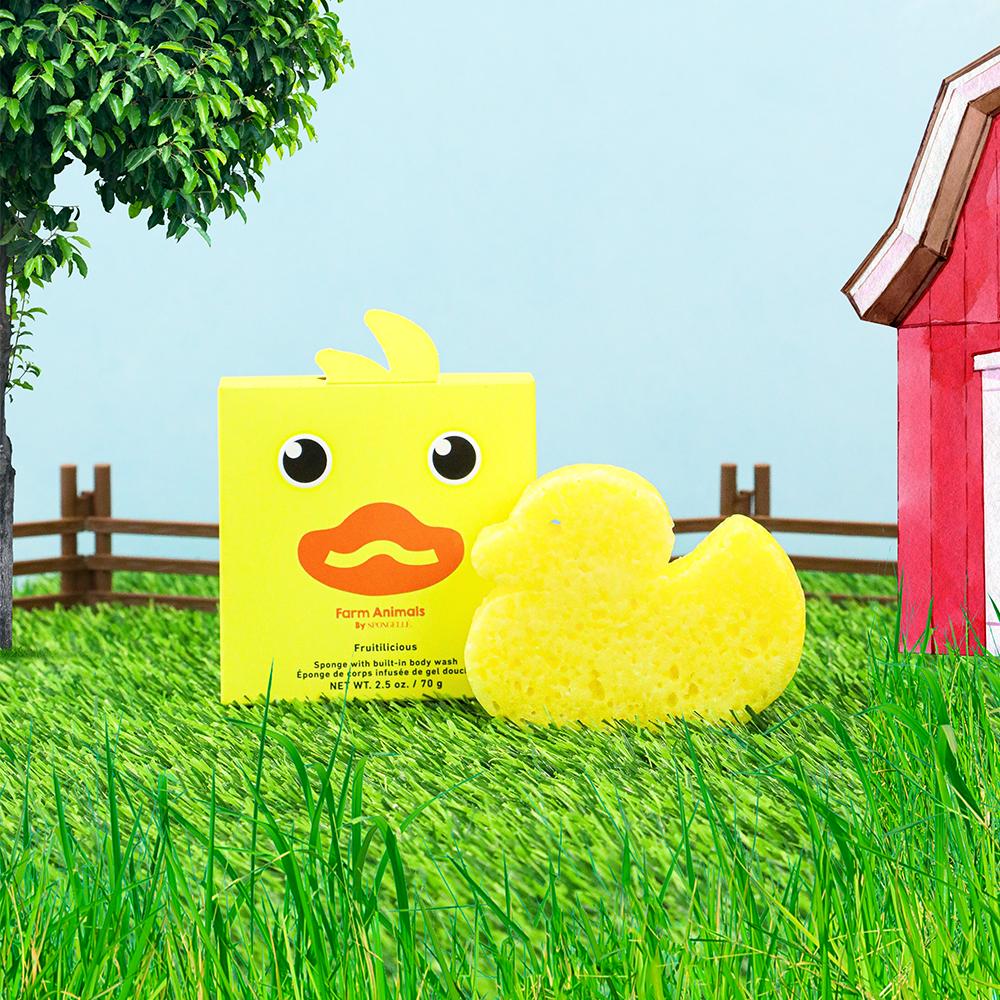 Danny Duck Farm Animals Bath Sponge  - The Preppy Bunny