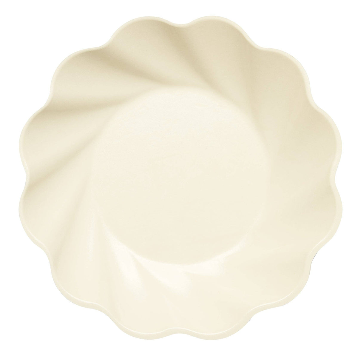 Bamboo Salad Plates in Cream -8  plates