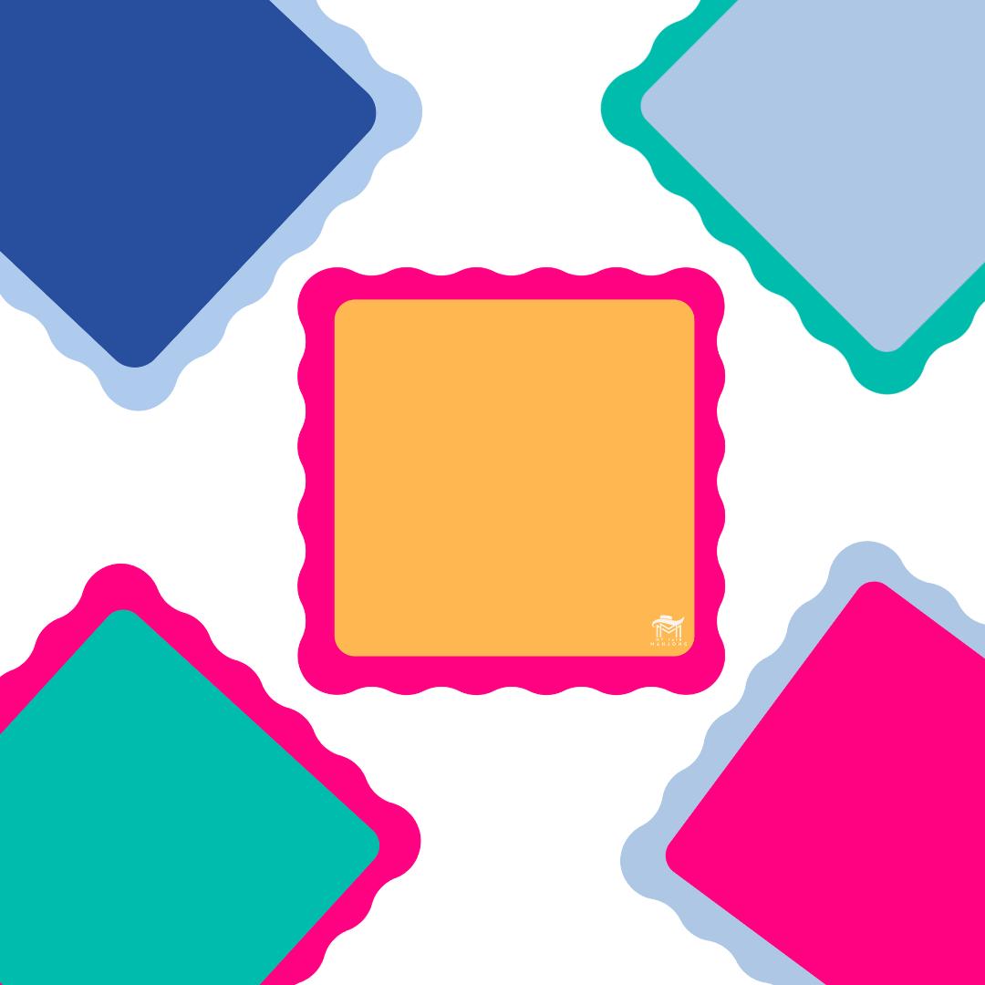 MINI MAHJONG MAT  |  Color Wave  |  21" x 21" - The Preppy Bunny