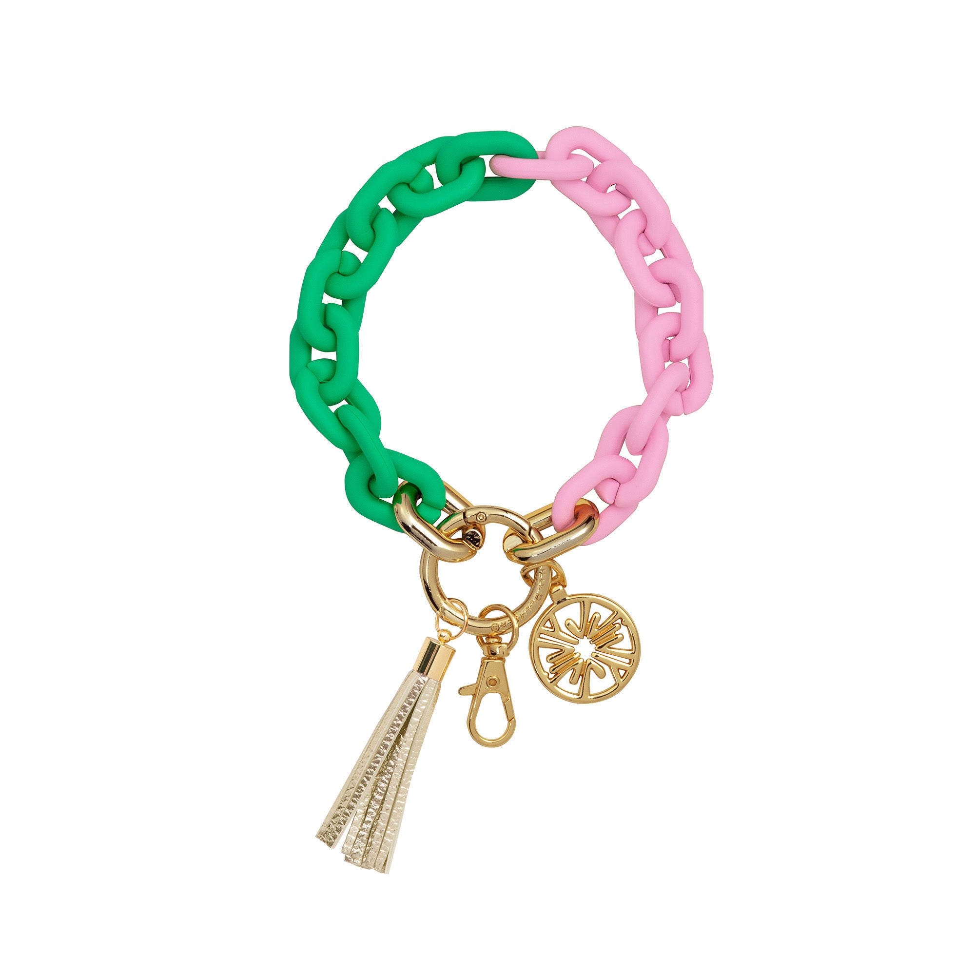Chain Keychain in Pink/Spearmint - The Preppy Bunny