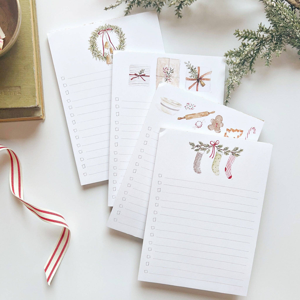 Christmas Checklist Notepad - The Preppy Bunny