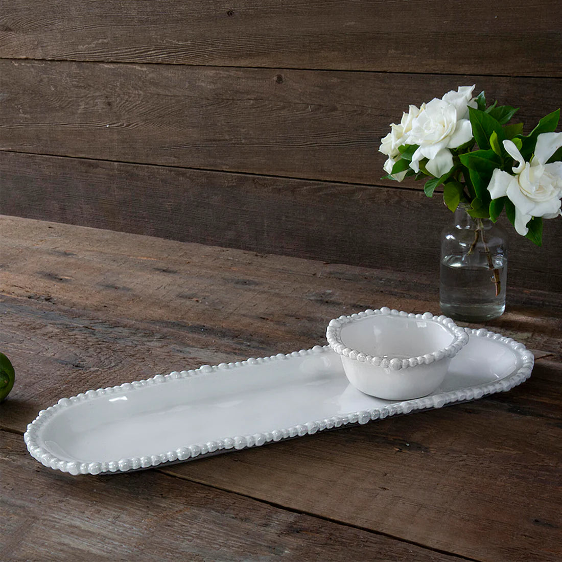 VIDA Alegria Medium Baguette Platter in White - The Preppy Bunny