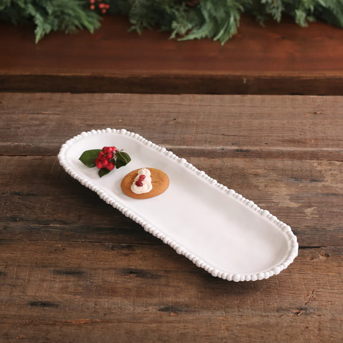 VIDA Alegria Medium Baguette Platter in White - The Preppy Bunny