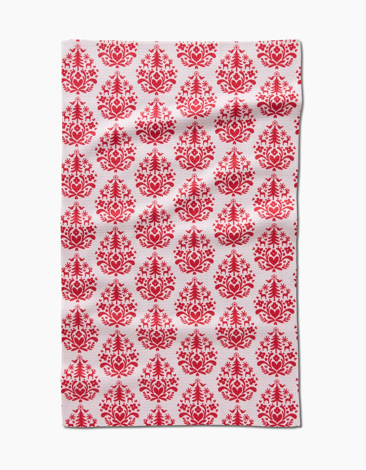 Nordic Holiday Stamp Tea Towel