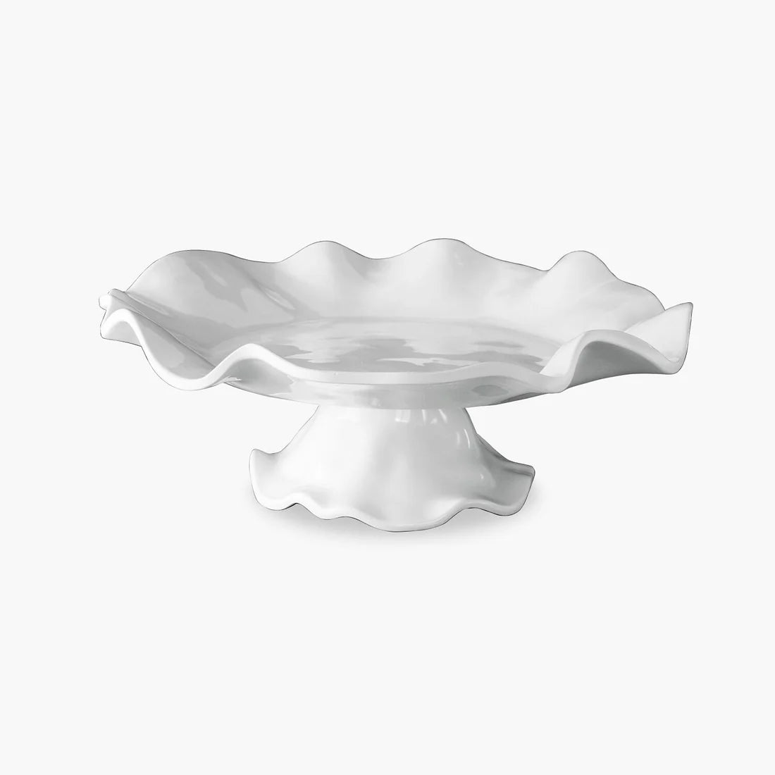 VIDA Havana Pedestal Cake Plate in White - The Preppy Bunny