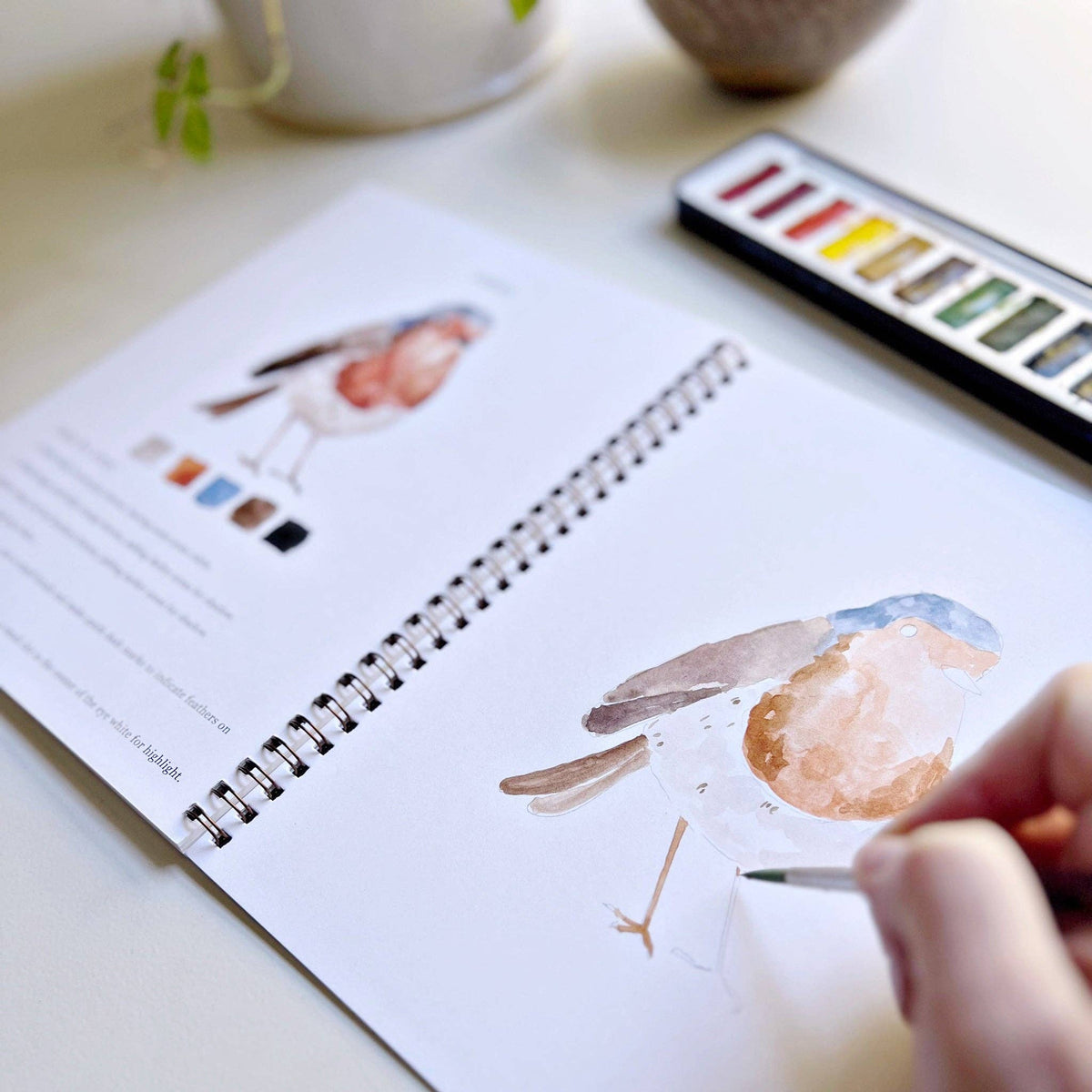 watercolor workbook birds - The Preppy Bunny