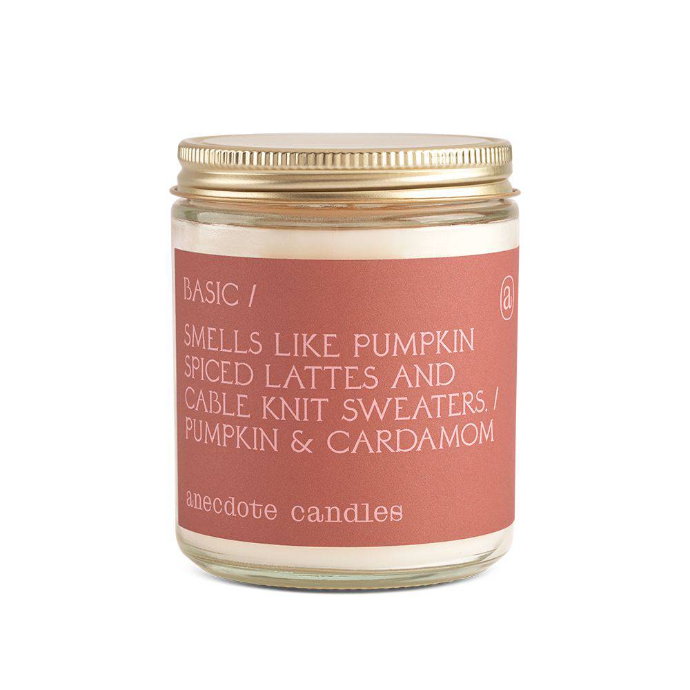 Basic (Pumpkin &amp; Cardamom) Glass Jar Candle - The Preppy Bunny