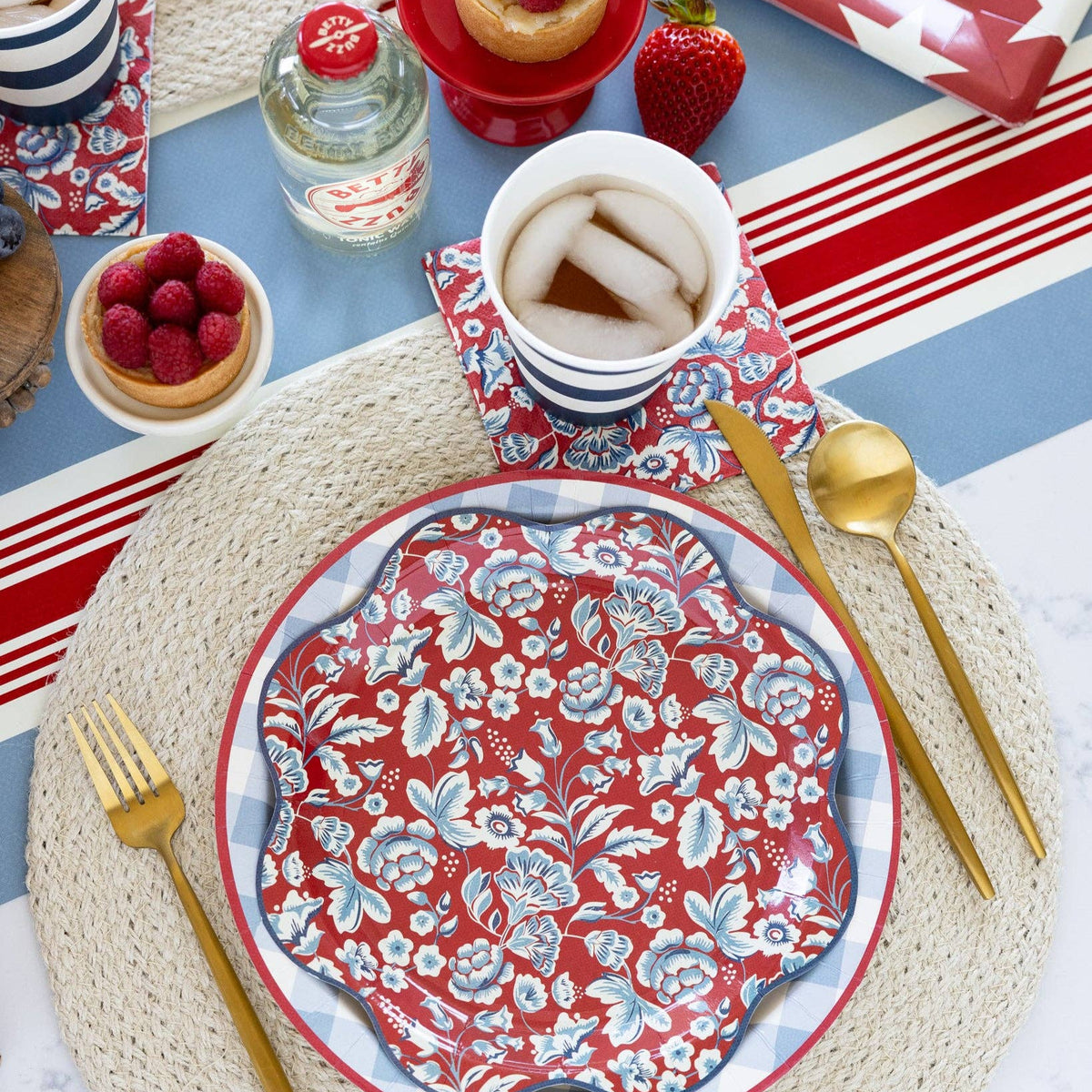 Hamptons Floral Paper Cocktail Napkins - The Preppy Bunny