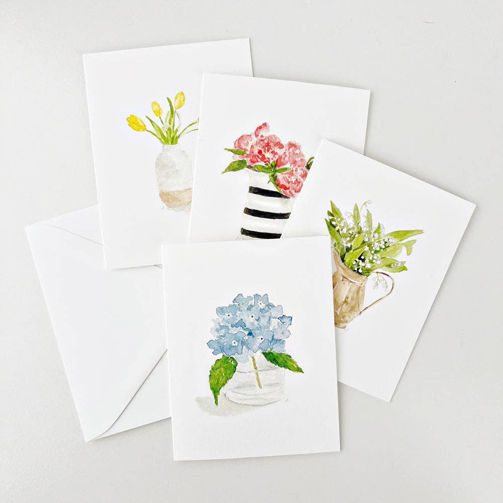 Flower Notecards - 4 Designs - The Preppy Bunny