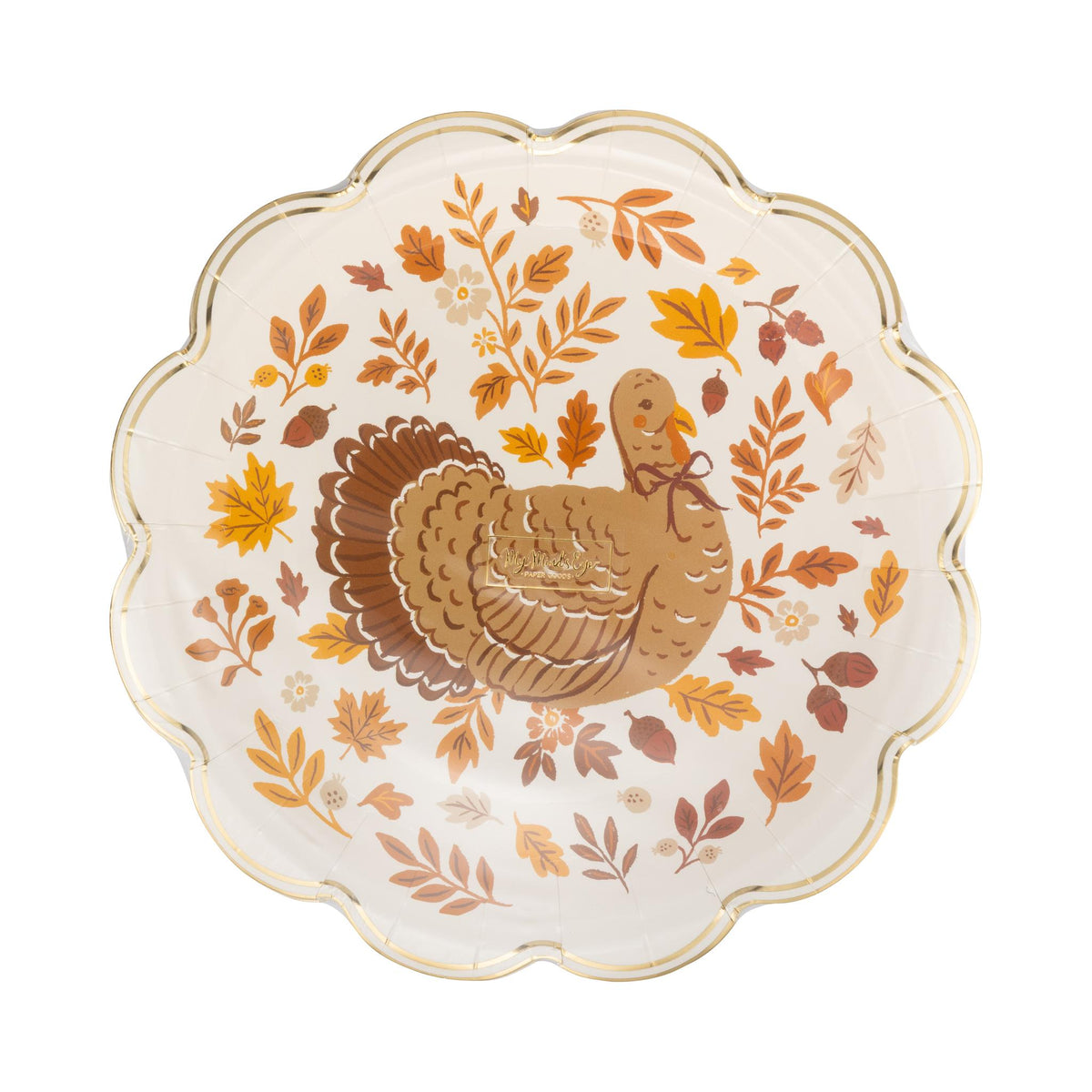 Turkey Foliage Paper Plates