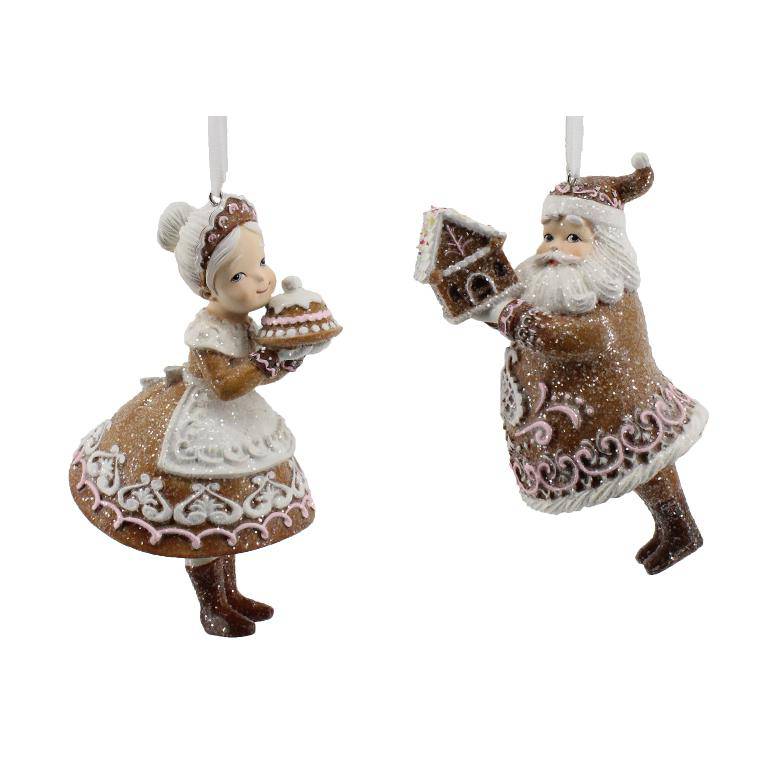 Santa &amp; Mrs Claus Gingerbread Ornament - The Preppy Bunny