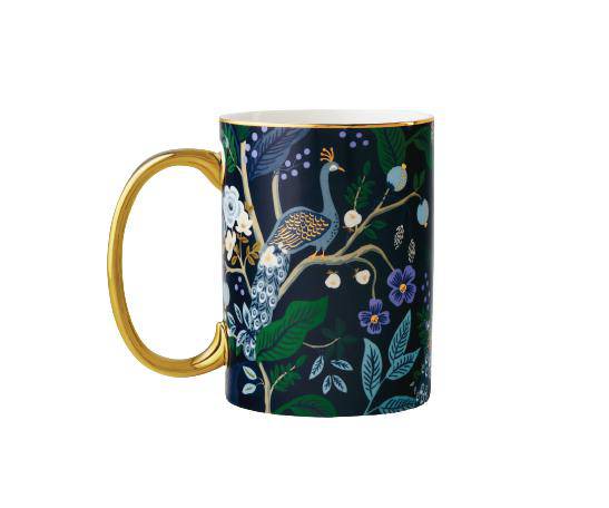 Peacock Porcelain Mug - The Preppy Bunny
