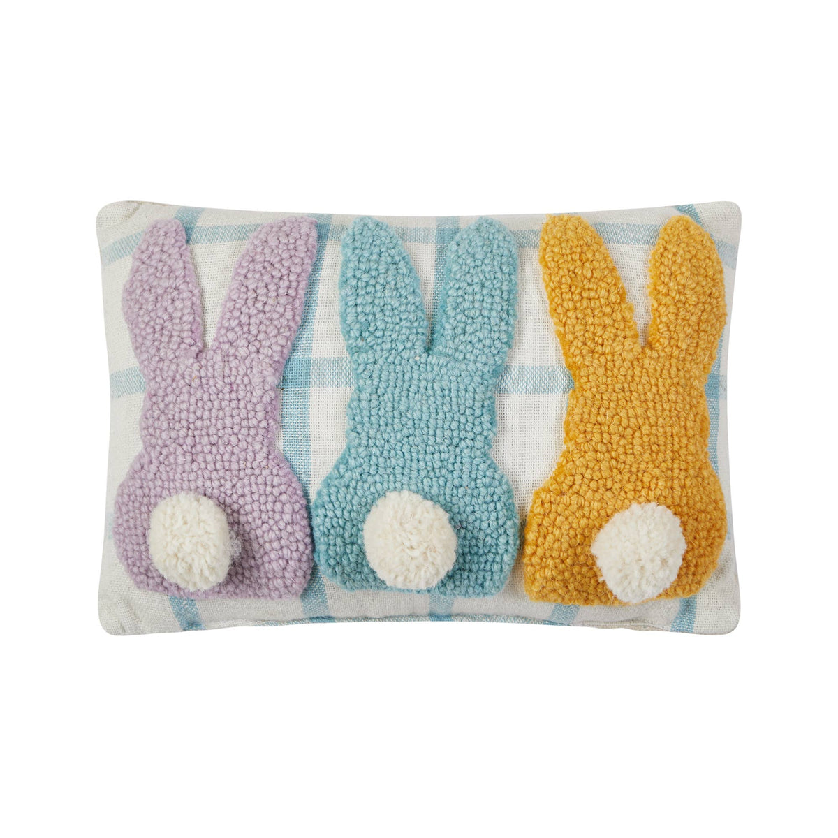 Bunny Pom Poms Tails Hook Pillow