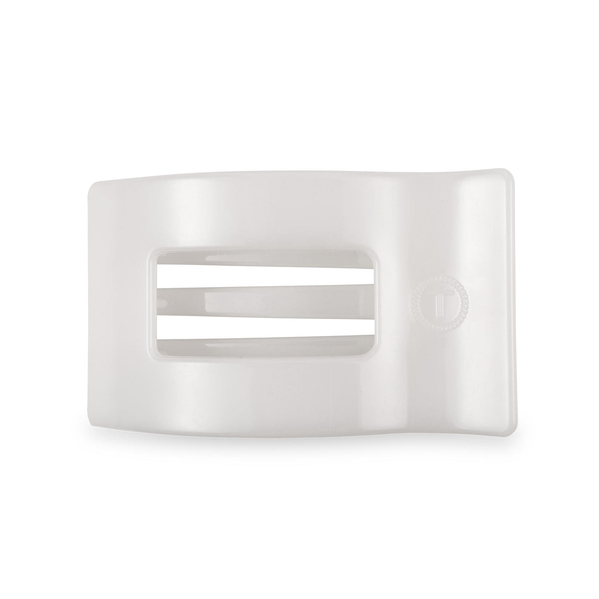 Flat Rectangle Hair Clip | Medium | Coconut White