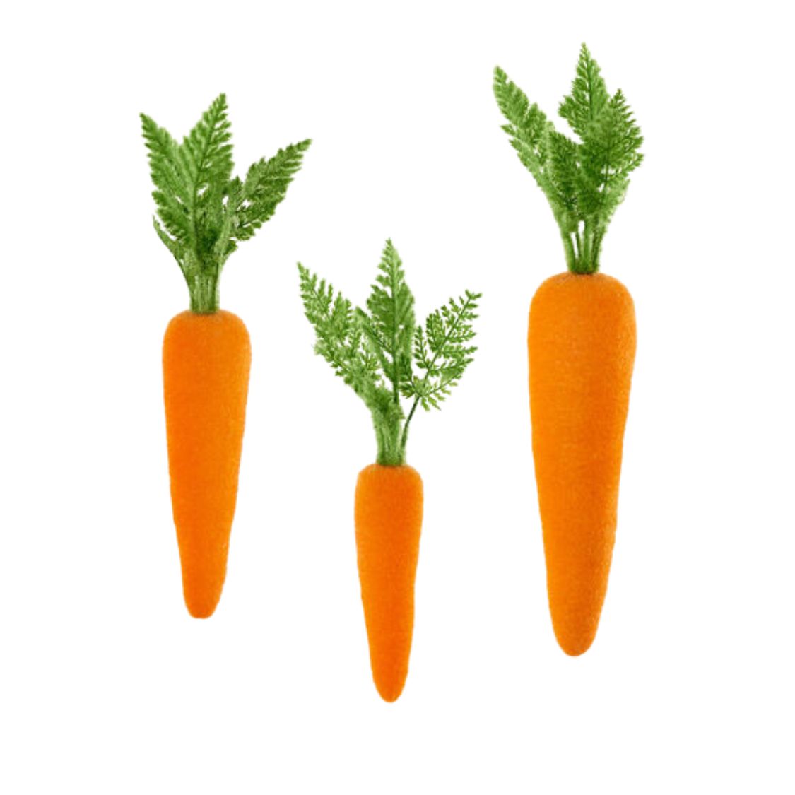 Flocked Orange Carrots - 3 sizes - The Preppy Bunny