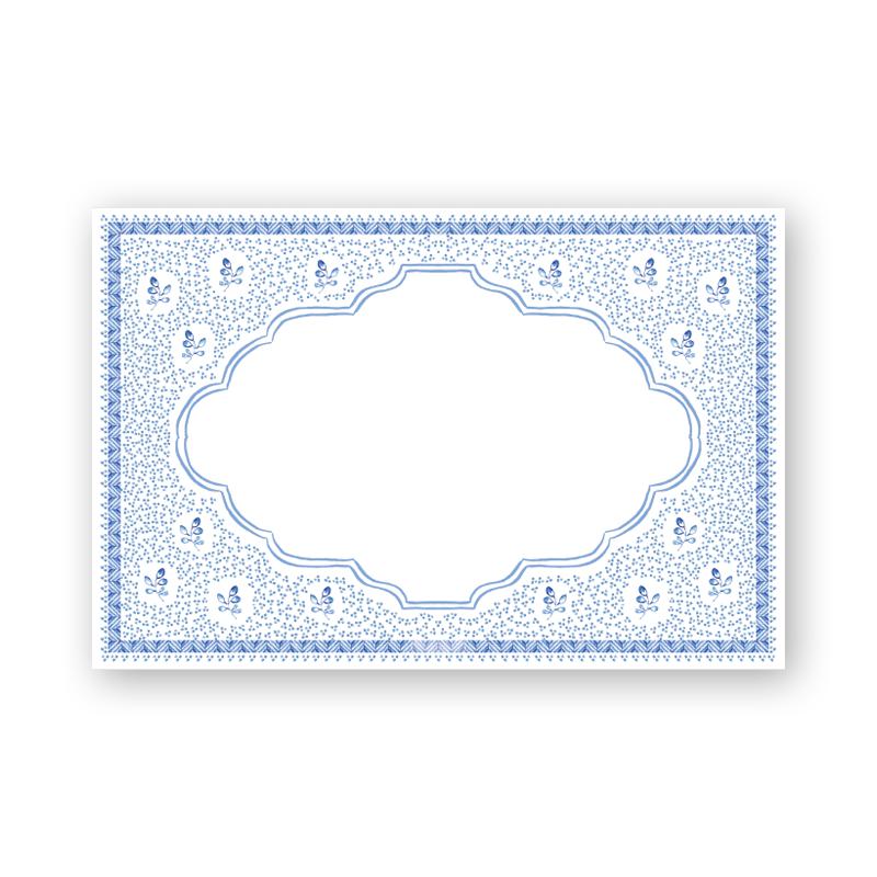 Blue Botanicals Paper Placemats - The Preppy Bunny