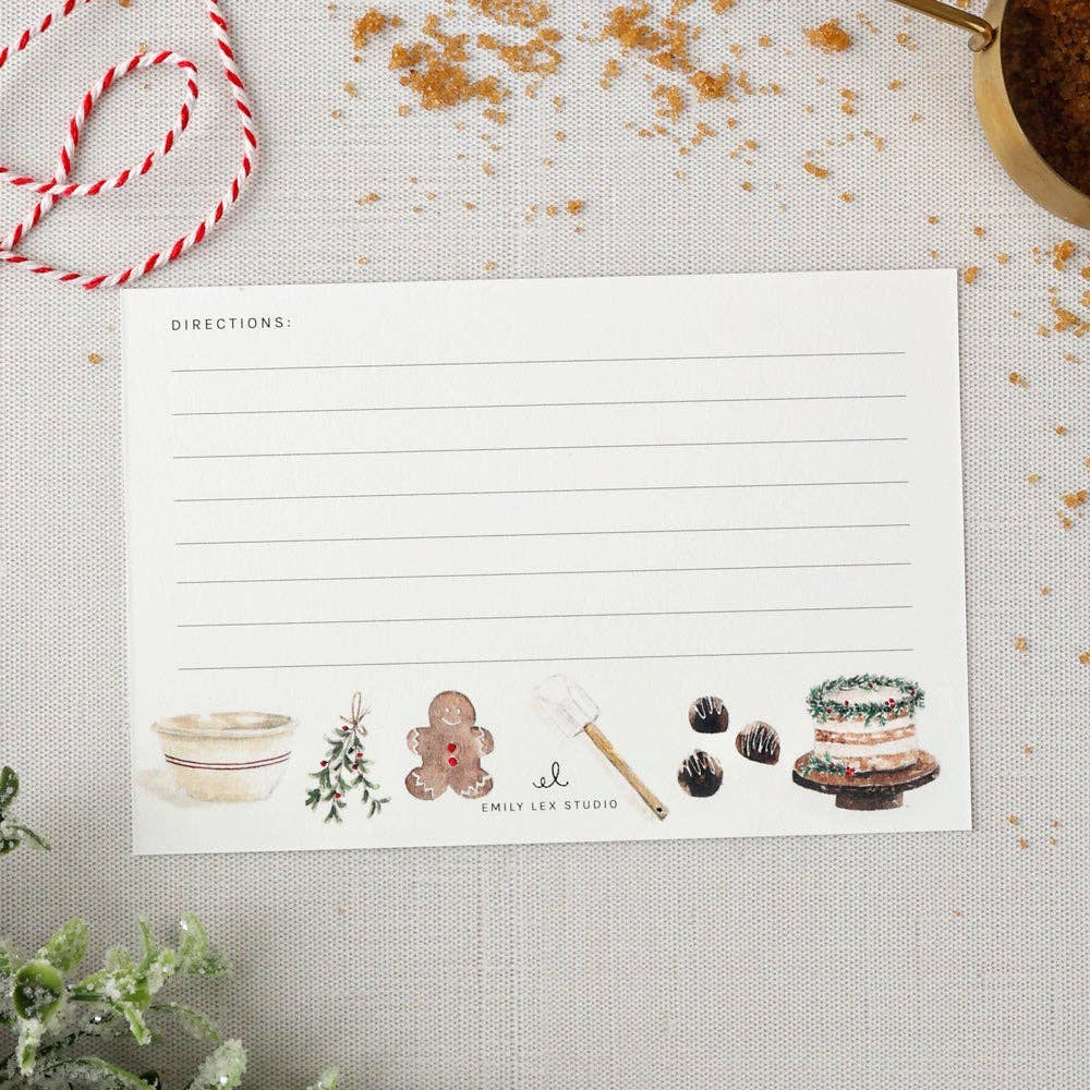 christmas baking recipe cards - The Preppy Bunny