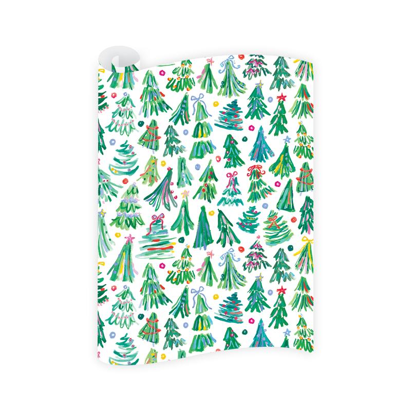 Jolly Trees Wrapping Paper Roll - The Preppy Bunny