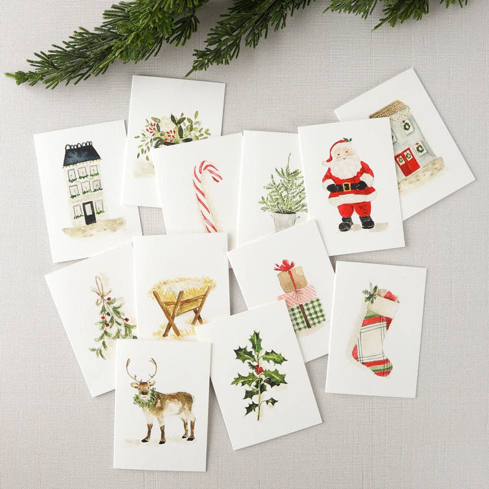 santa mini notecard - The Preppy Bunny