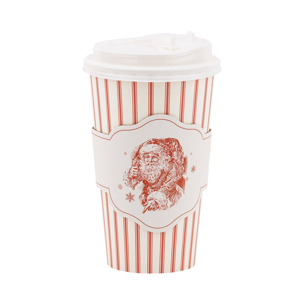 Vintage Santa Stripe To Go Cups - The Preppy Bunny