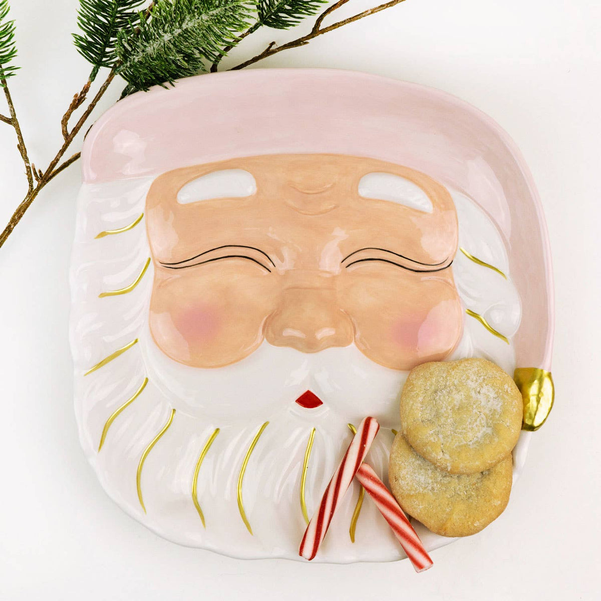 Pink Hat Santa Platter