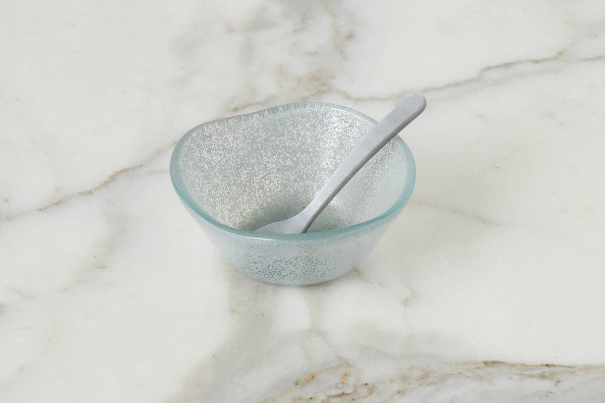 Glass Mini Round Dipping/Condiment Bowl in Grey - The Preppy Bunny