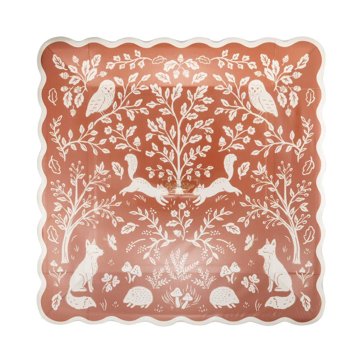Acorn Grove Square Paper Plates