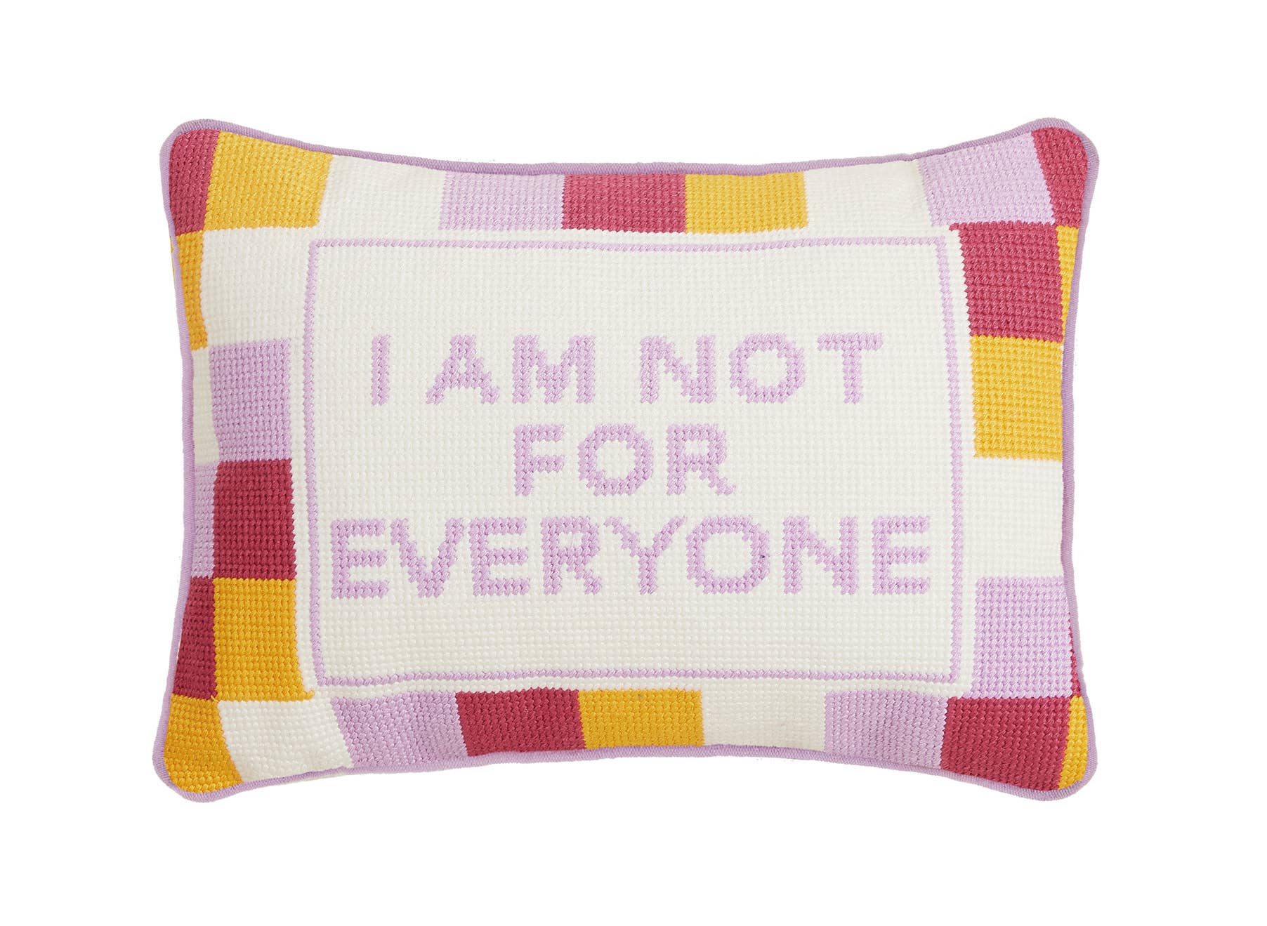 Not For Everyone Embroidered Needlepoint Pillow - The Preppy Bunny