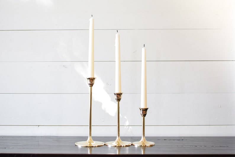 Brass Candlesticks - 3 sizes - The Preppy Bunny