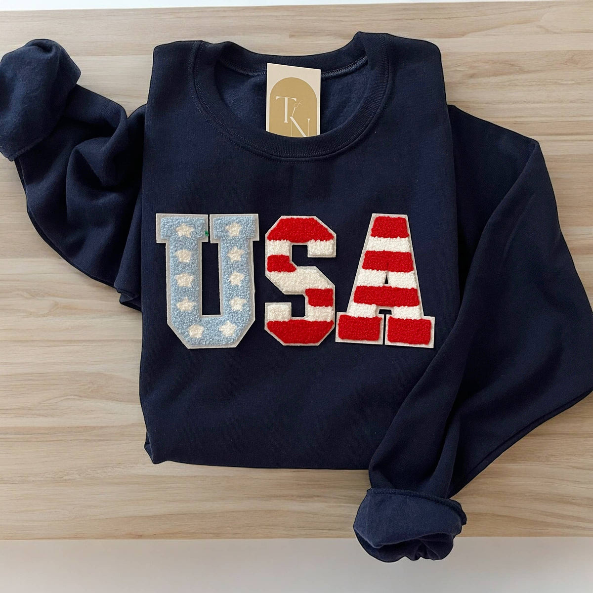 4th Of July USA Crewneck Sweatshirt - Navy - The Preppy Bunny