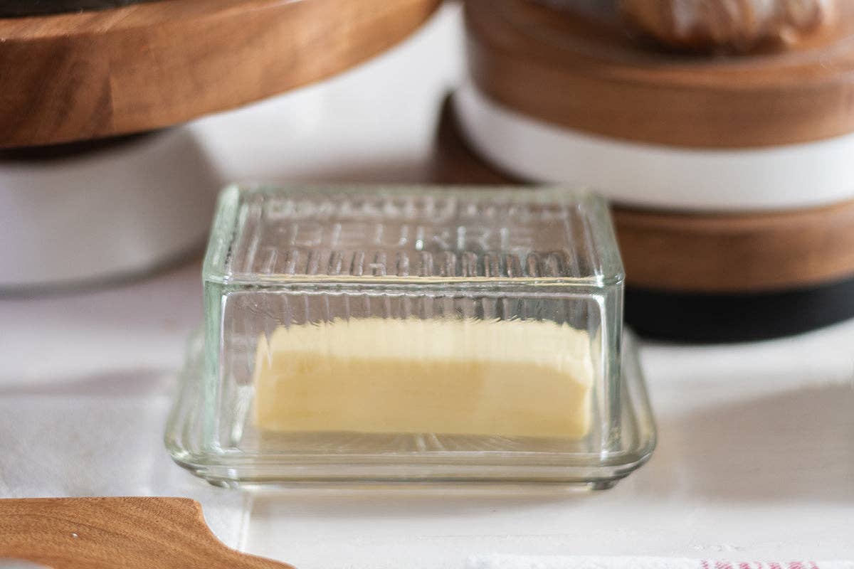 Bistro Glass Butter Dish - The Preppy Bunny