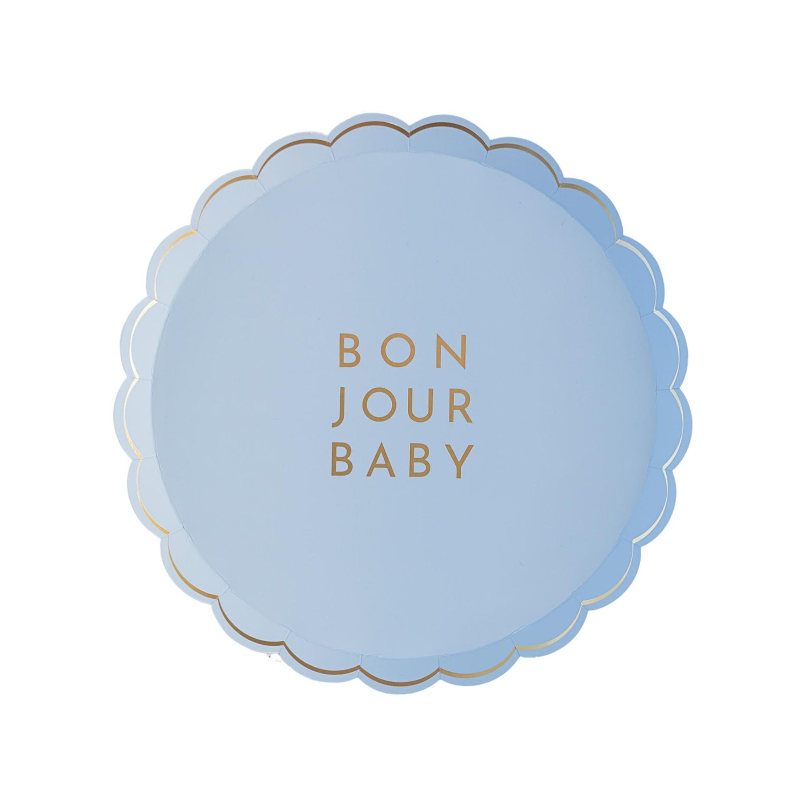 BONJOUR BABY SKY BLUE SMALL PLATES - The Preppy Bunny
