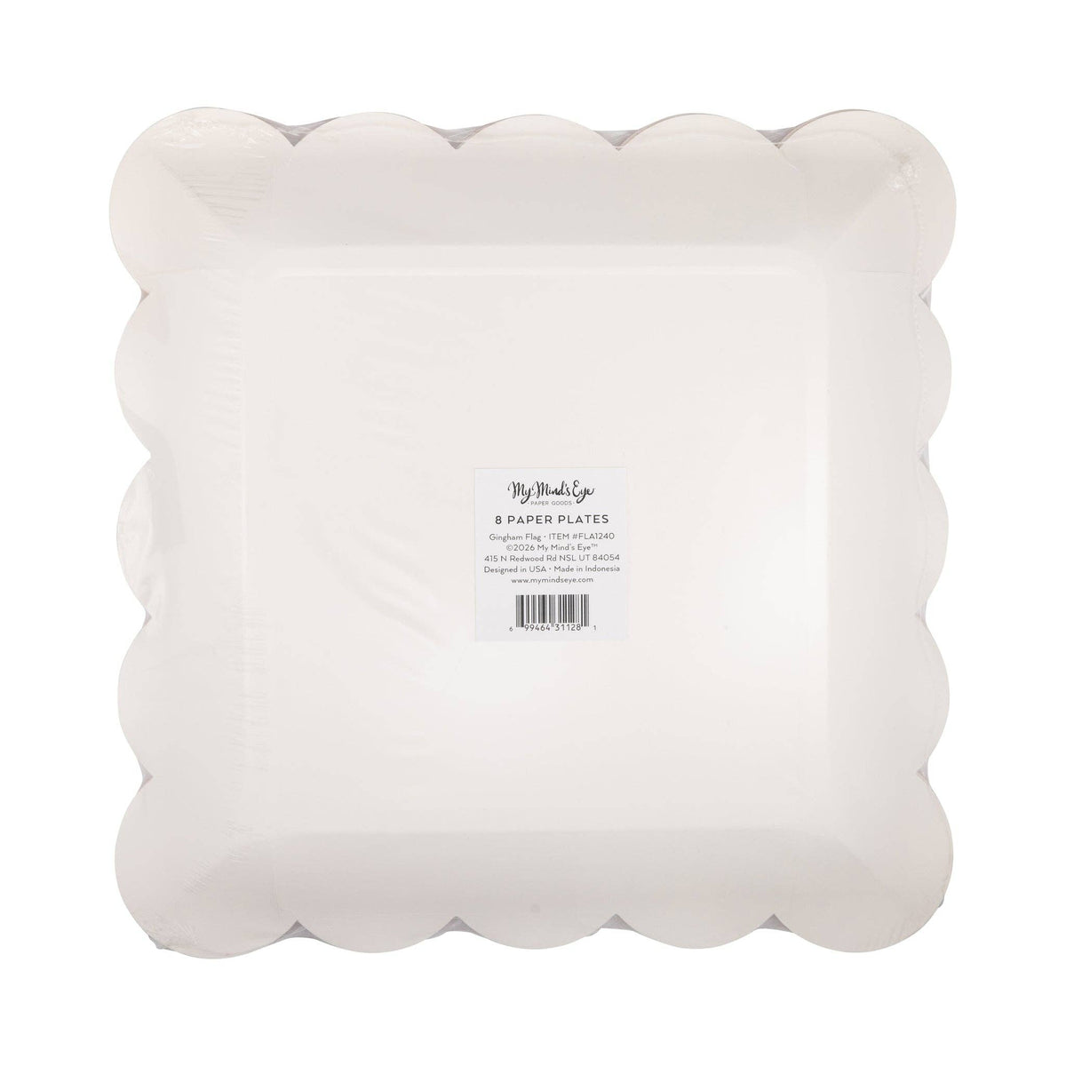 Gingham Flag Paper Plates - 10" - The Preppy Bunny