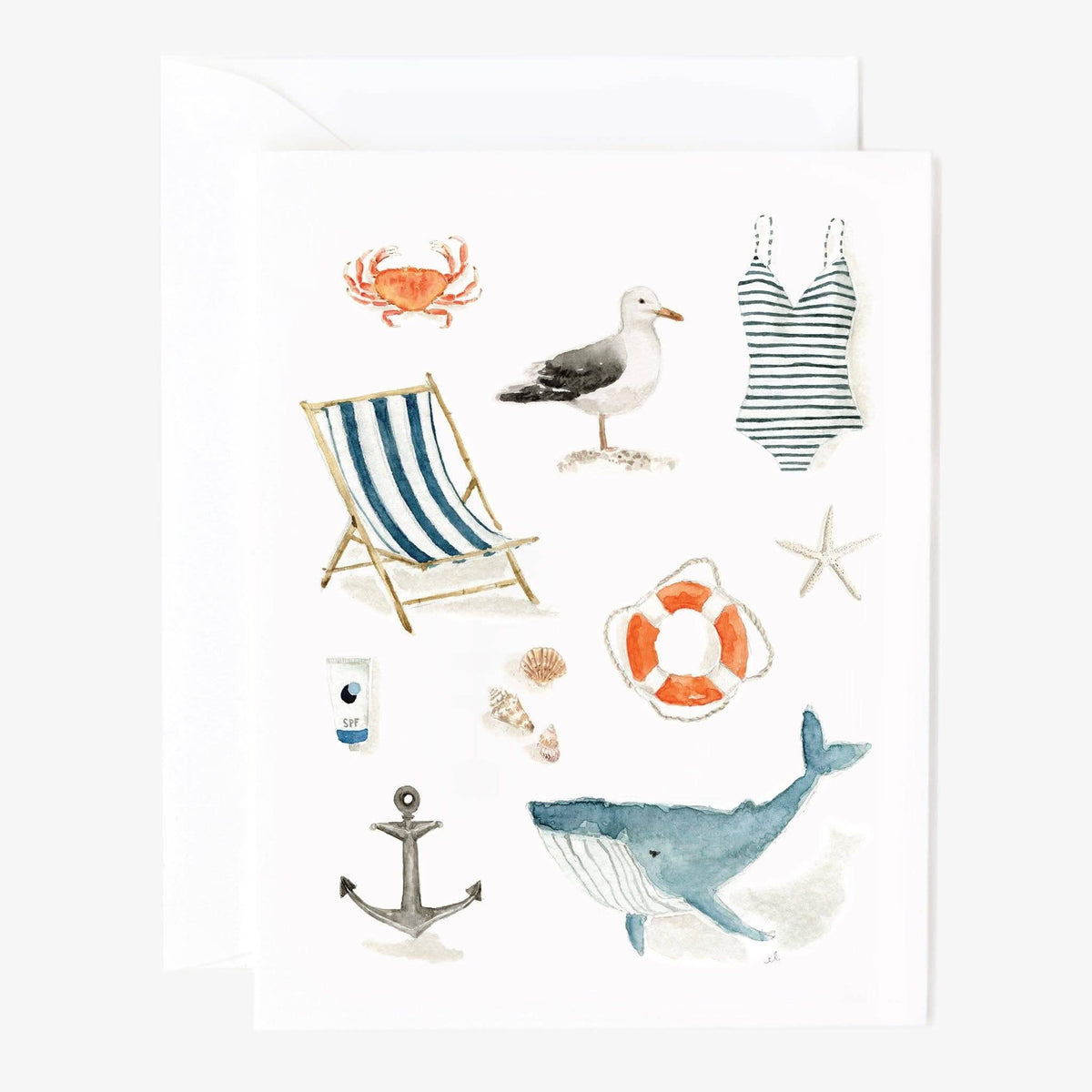 Seaside notecards - The Preppy Bunny