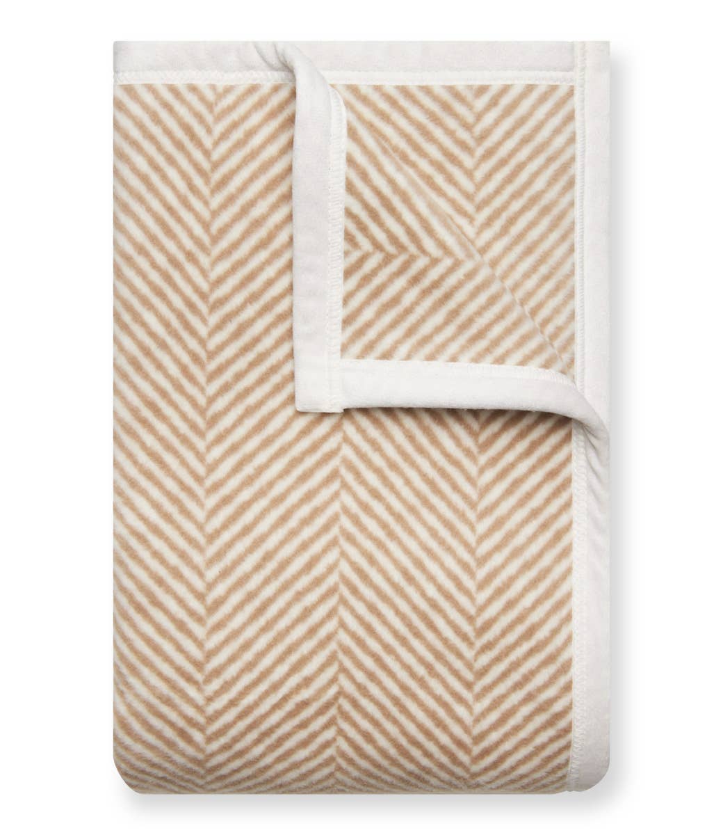 Harborview Herringbone Tan ChappyWrap Family Size Blanket - The Preppy Bunny