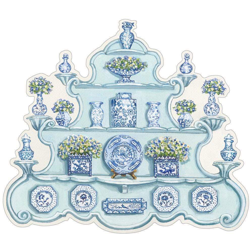 China Cabinet Die-cut Placemat - Sold individually - The Preppy Bunny