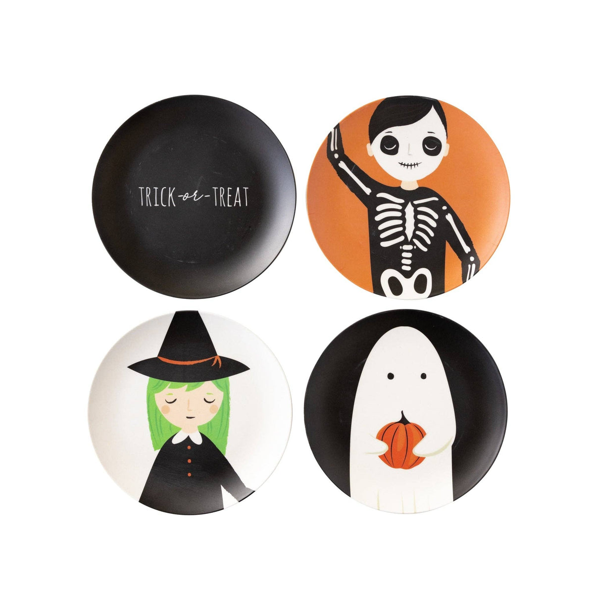 Trick or Treaters Reusable Bamboo Plate Set - The Preppy Bunny