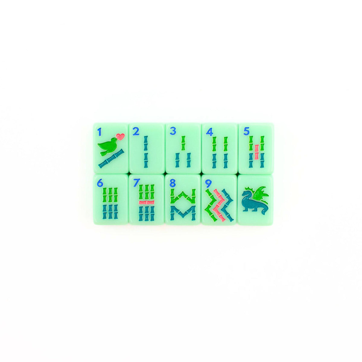 MINI TRAVEL MAHJONG  |  Mini Anywhere Series  |  Green - The Preppy Bunny