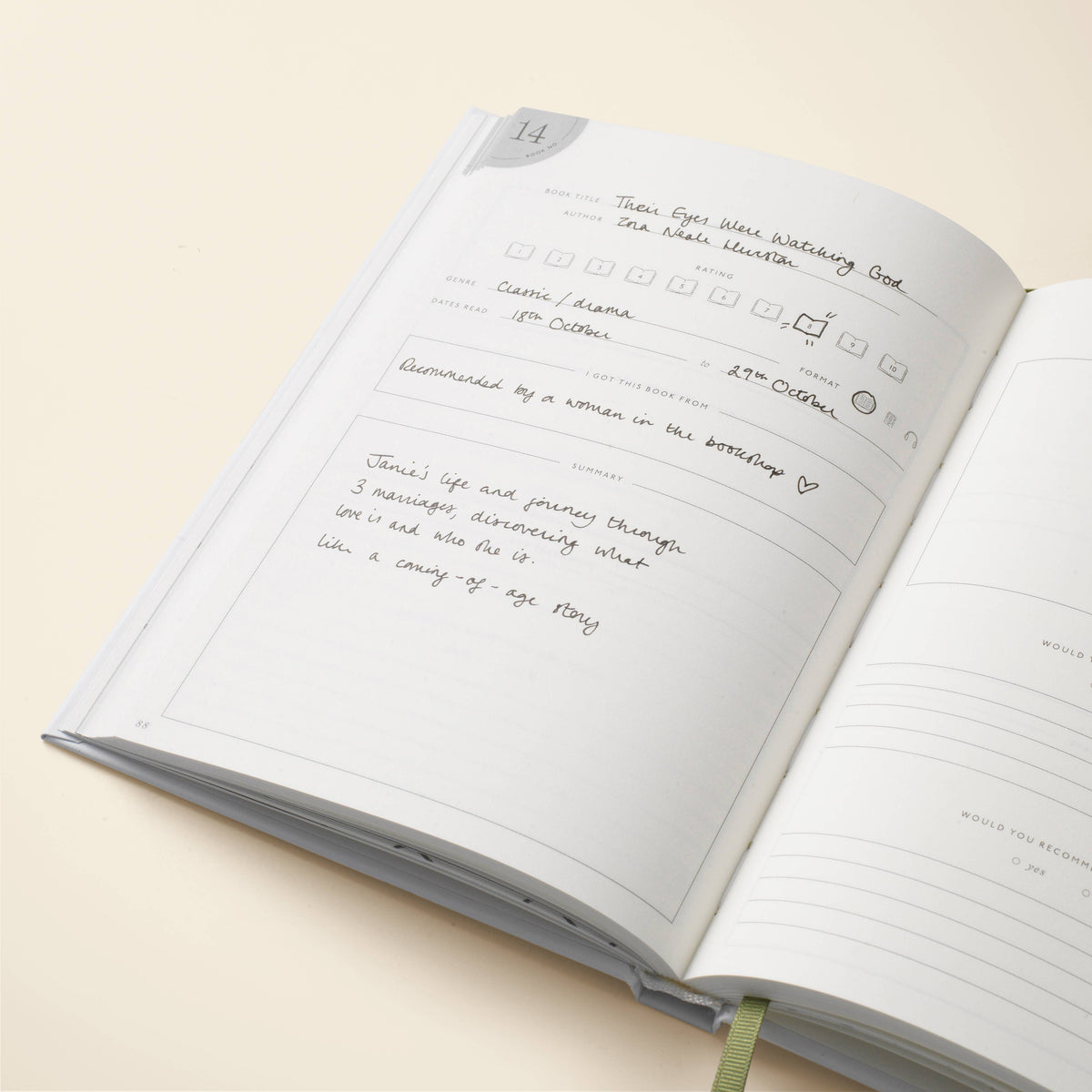 Guided Reading Journal, A5 Hardcover - Bibliothèque