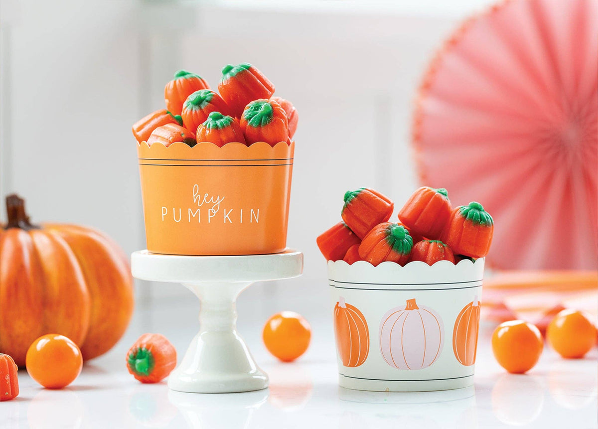 Pink/Orange Pumpkins Food Cups - The Preppy Bunny