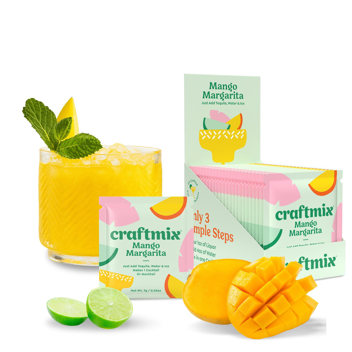 Mango Margarita Cocktail / Mocktail Mixer - Single Serving