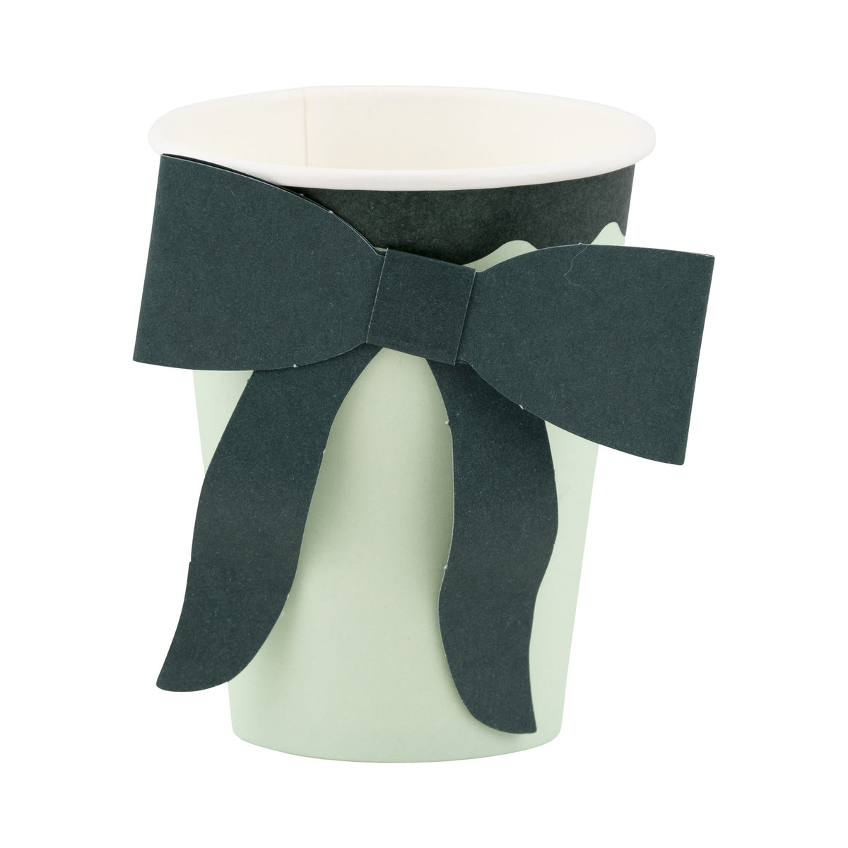 Mint and Green Bow Paper Cups