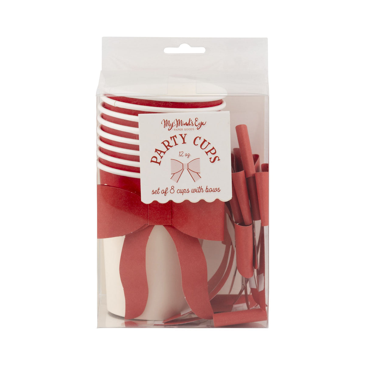 Red and Pink Bow Paper Cups - The Preppy Bunny