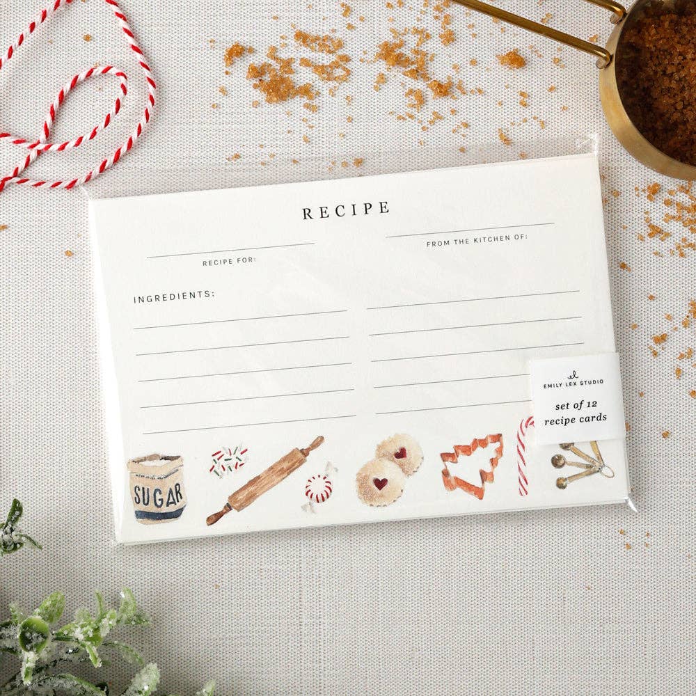 christmas baking recipe cards - The Preppy Bunny